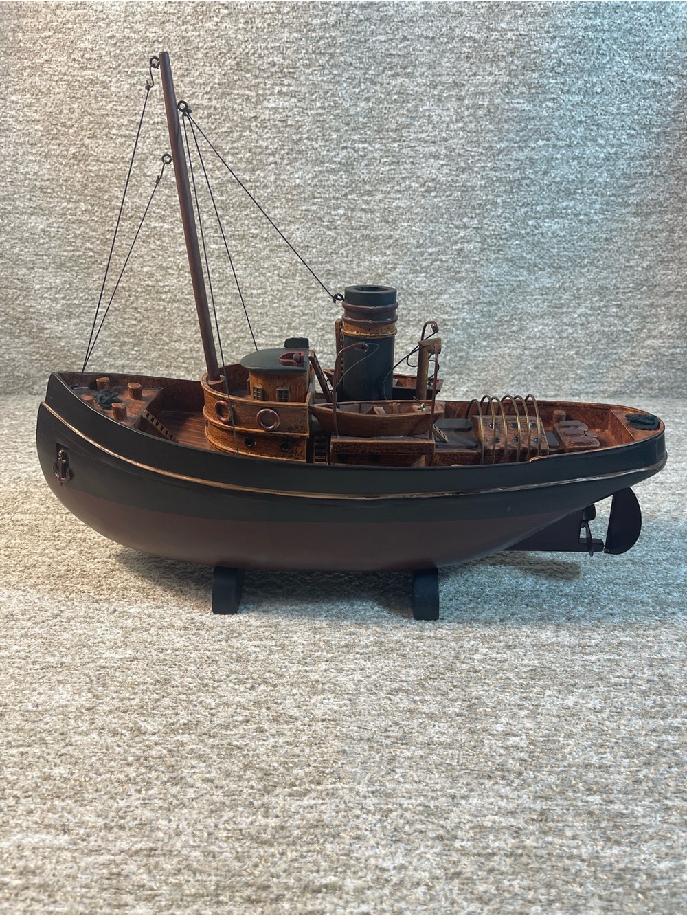 Handcrafted Wooden Model Of The Danube VI Thames Tugboat, SKU#0412